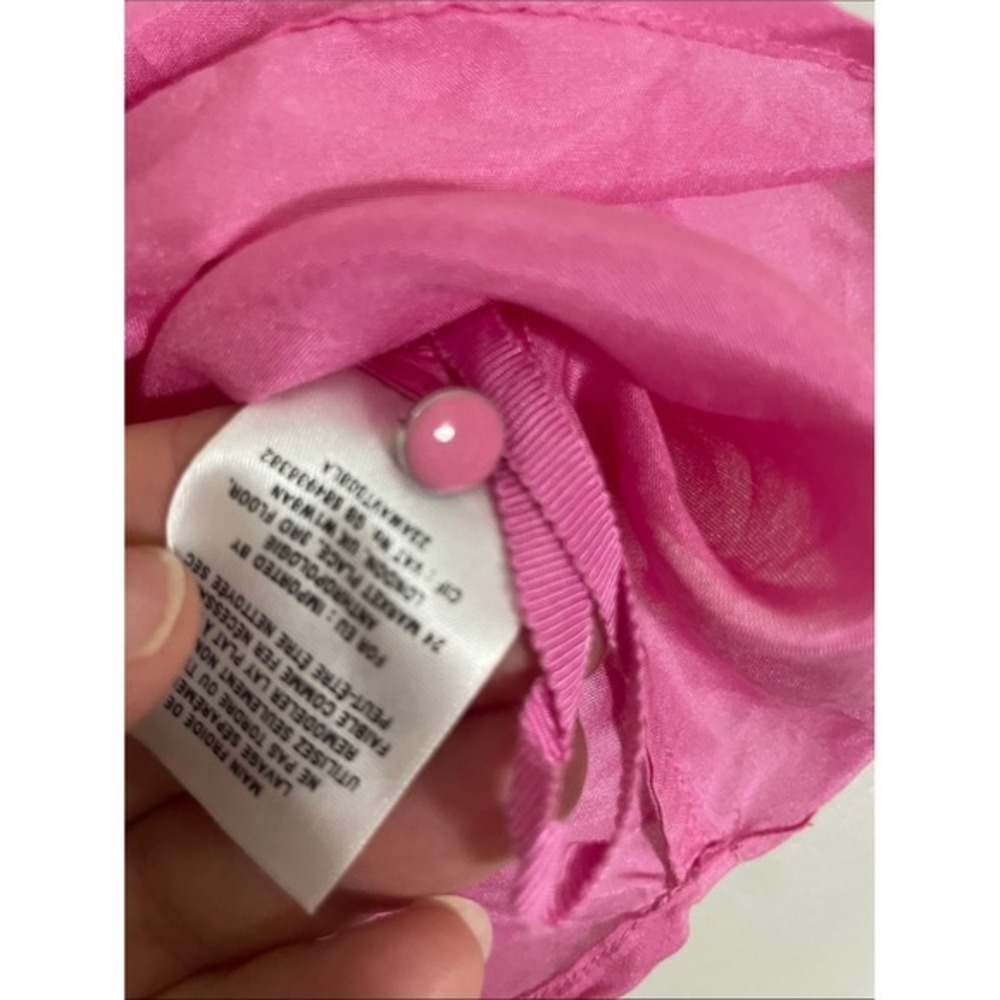 Postmark Anthropologie Tank Top Silk Cotton Ruffle Pink 2 Sleeveless Blouse - Picture 14 of 16